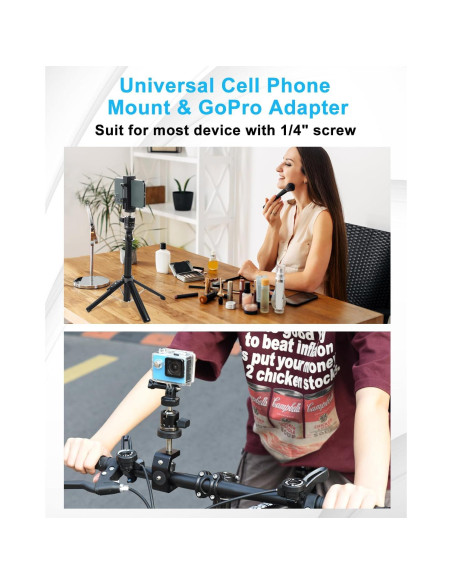 Cabezal de bola mini UTEBIT 20mm para trípode 360