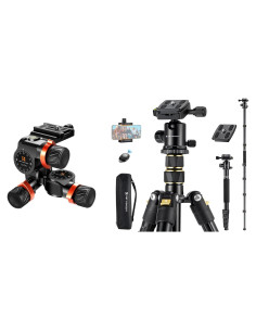 Trípode de Cámara K&F Concept 178cm 3 Vías Ligero y Estable