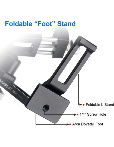 Adaptador de Montaje para Trípode SHINEWEE PC-90S Ajustable