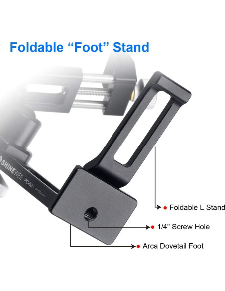 Adaptador de Montaje para Trípode SHINEWEE PC-90S Ajustable