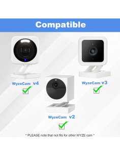 Soporte de Ventana Adhesivo REEYEAR para Wyze Cam V4/V3 - 2 Unidades 2