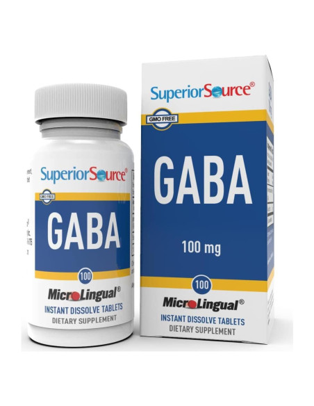 Tabletas MicroLinguales GABA 100 mg Superior Source - Soporte Sueño y Estrés