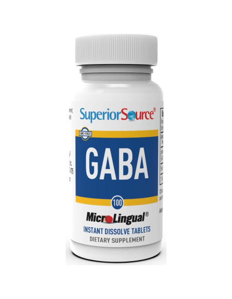 Tabletas MicroLinguales GABA 100 mg Superior Source - Soporte Sueño y Estrés