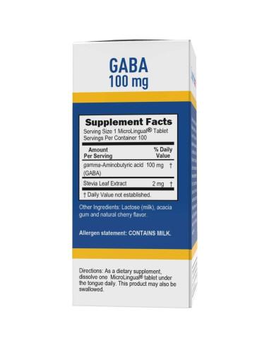 Tabletas MicroLinguales GABA 100 mg Superior Source - Soporte Sueño y Estrés