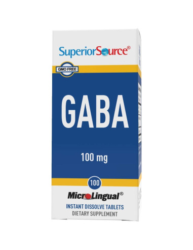 Tabletas MicroLinguales GABA 100 mg Superior Source - Soporte Sueño y Estrés