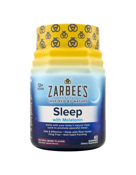 Gomitas de Melatonina Zarbee's 3mg para Dormir 60 Unidades