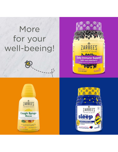 Gomitas de Melatonina Zarbee's 3mg para Dormir 60 Unidades