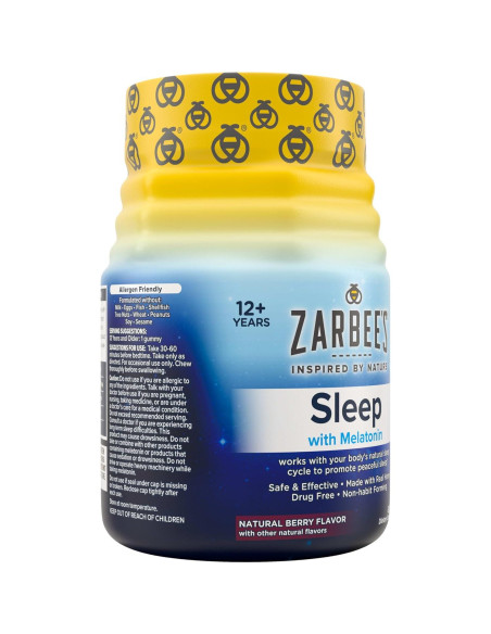 Gomitas de Melatonina Zarbee's 3mg para Dormir 60 Unidades