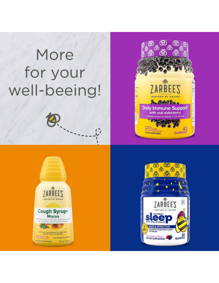 Gomitas de Melatonina Zarbee's 3mg para Dormir 60 Unidades