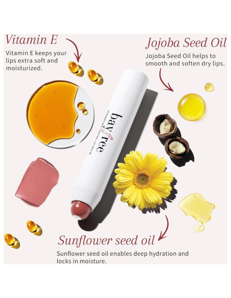 Bálsamo Labial Vegano Bayfree Té Camelia Hidratante 11.2cm