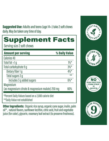 MegaFood Galletas Blandas de Magnesio Uva 30 Unidades