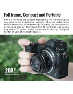 Lente TTArtisan 50mm F2 Enfoque Manual Montura L Compacto 2