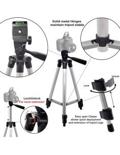Trípode ligero KLIOMAX KL50 para cámaras hasta 1.5 kg - 127 cm 2