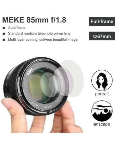 Lente Meike 85mm F1.8 Auto Enfoque STM para Sony E-Mount