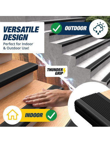 Protector de Borde de Escalera 2.44 m THUNDER GRIP Antideslizante