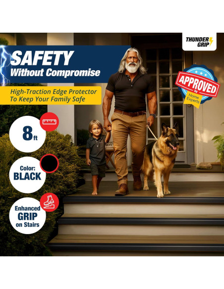 Protector de Borde de Escalera 2.44 m THUNDER GRIP Antideslizante
