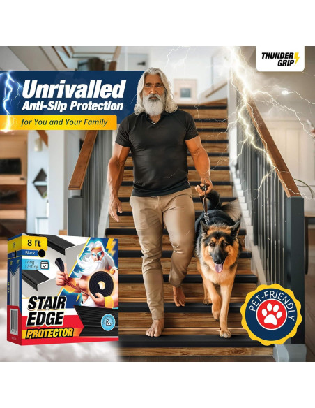 Protector de Borde de Escalera 2.44 m THUNDER GRIP Antideslizante