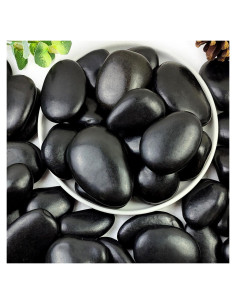 Piedras Negras Naturales YISZM 2-7.6cm para Jardín 2.27kg