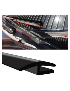 Tira de Sello de Goma PVOTAWP 1.7m Negra para Parabrisas