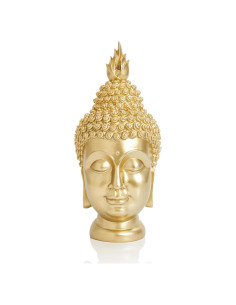 Estatua de Cabeza de Buda de Oro AMOIENSIS 15x13x28 cm