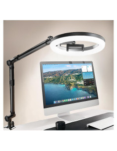 Luz de Anillo LED LUOLED RF50 con Soporte para Teléfono 1.18kg