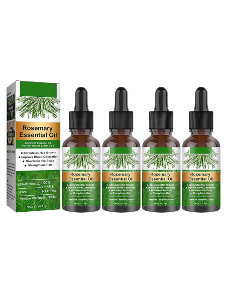 Combo Aceite de Romero Orgánico 4x30ml - Crecimiento Cabello Combo Aceite de Romero Orgánico 4x30ml - Crecimiento Cabello