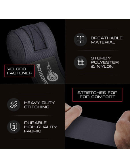 Envolturas de Boxeo Ringside 180cm Boxerpoint - Unisex