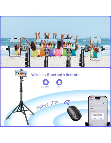 Bastón de Selfie Trípode Fugetek FT-779 62" Aluminio Bluetooth