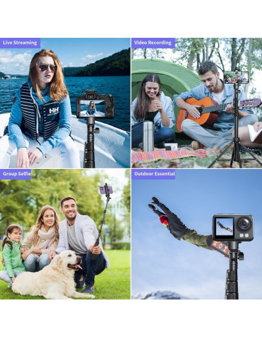 Bastón de Selfie Trípode Fugetek FT-779 62" Aluminio Bluetooth
