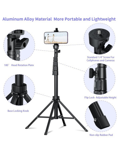 Bastón de Selfie Trípode Fugetek FT-779 62" Aluminio Bluetooth