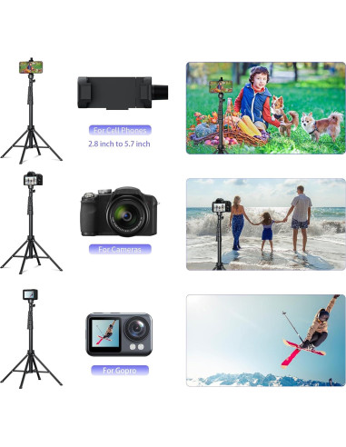 Bastón de Selfie Trípode Fugetek FT-779 62" Aluminio Bluetooth