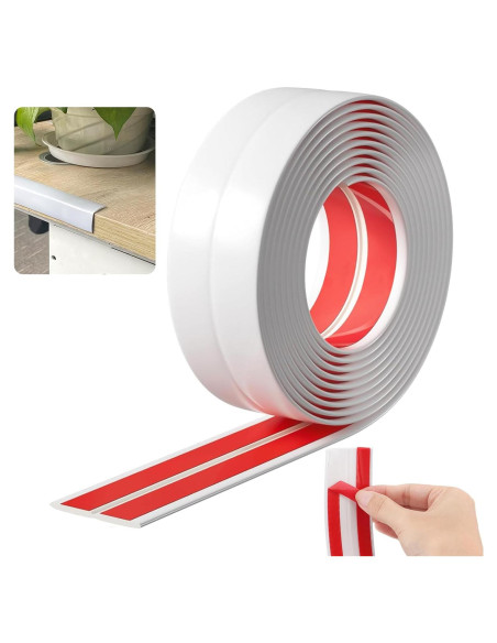 Moldura autoadhesiva flexible Astrallgn 9m blanca para esquinas