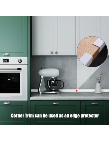 Moldura autoadhesiva flexible Astrallgn 9m blanca para esquinas