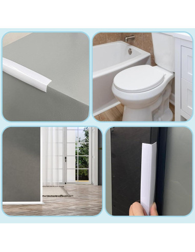 Moldura autoadhesiva flexible Astrallgn 9m blanca para esquinas