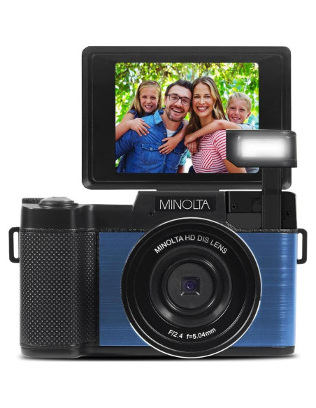 Cámara Digital Minolta MND30 30MP 2.7K QHD Pantalla 3"