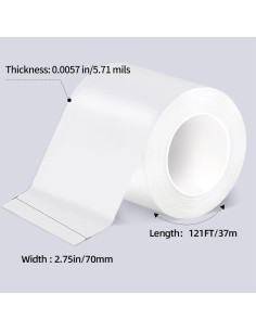 Cinta de Sellado Aislante KAIYUER 36.88m Blanco para Ventanas 2