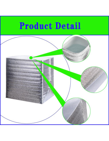 4 Bolsas de Aislamiento Reutilizables Yuanwovv 35.6x23.4x33.5cm