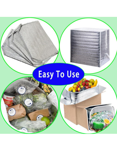 4 Bolsas de Aislamiento Reutilizables Yuanwovv 35.6x23.4x33.5cm