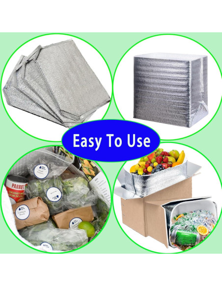 4 Bolsas de Aislamiento Reutilizables Yuanwovv 35.6x23.4x33.5cm