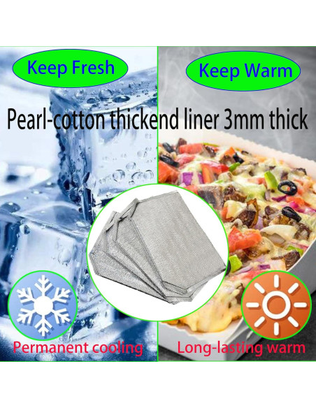 4 Bolsas de Aislamiento Reutilizables Yuanwovv 35.6x23.4x33.5cm