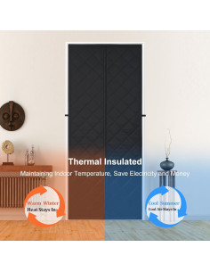 Cortina de Puerta Aislante Magnética Odocovo 96.5x208.3cm 2