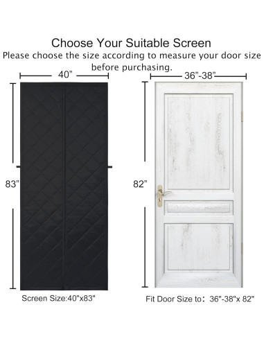 Cortina de Puerta Aislante Magnética Odocovo 96.5x208.3cm