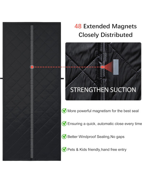 Cortina de Puerta Aislante Magnética Odocovo 96.5x208.3cm Cortina de Puerta Aislante Magnética Odocovo 96.5x208.3cm