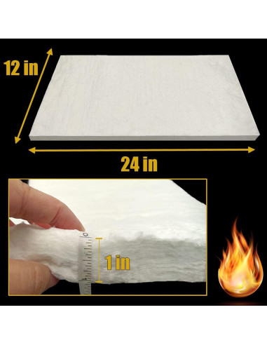 Manta Aislante de Fibra Cerámica Geesic 60x30 cm Ignífuga
