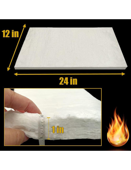 Manta Aislante de Fibra Cerámica Geesic 60x30 cm Ignífuga