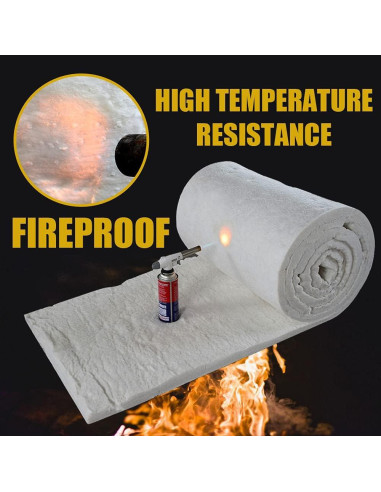 Manta Aislante de Fibra Cerámica Geesic 60x30 cm Ignífuga