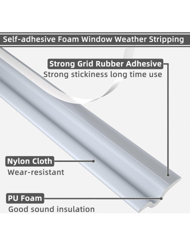 Cinta Aislante Autoadhesiva ESUFEIR 3m para Puertas y Ventanas