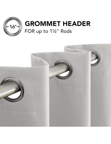 Cortina Opaca Deconovo 42x84 cm Aislante Térmico y Acústico