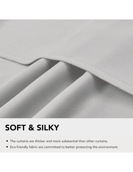 Cortina Opaca Deconovo 42x84 cm Aislante Térmico y Acústico