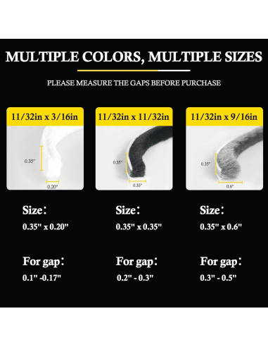 Tira de Sellado de Pila Fowong Blanca 4.88m para Puertas y Ventanas